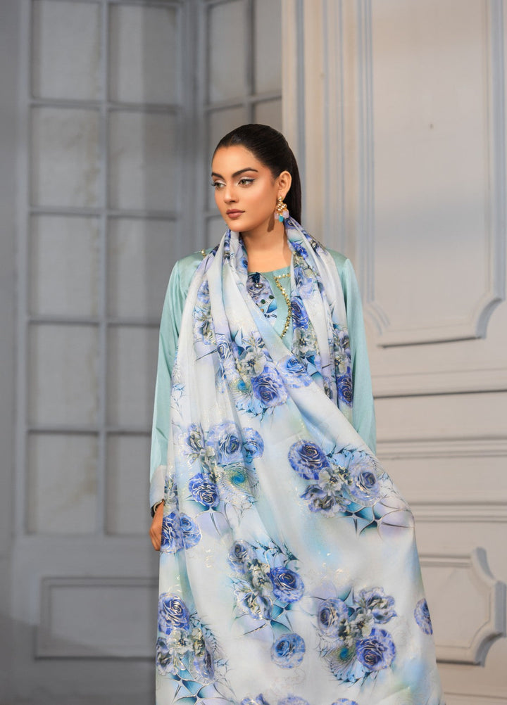 Afreen Sublimation by Huma Gul Pret Silk Hand work 3 Piece Suit HG-509 Sahar - Festive Collection