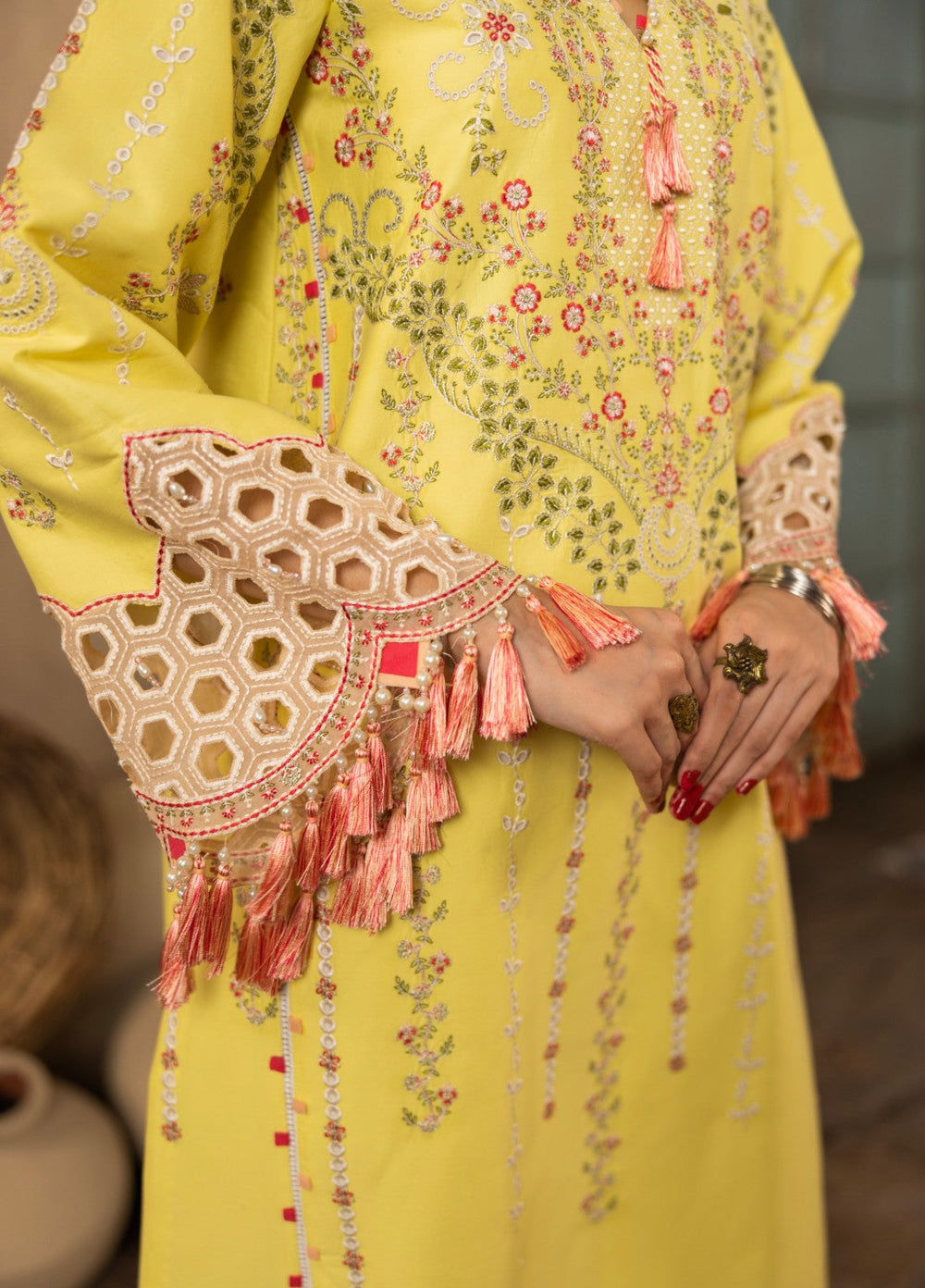 Ravish by Ruby Suleiman Unstitched Embroidered Lawn 3 Piece Suit Floral Whisper - Festive Collection