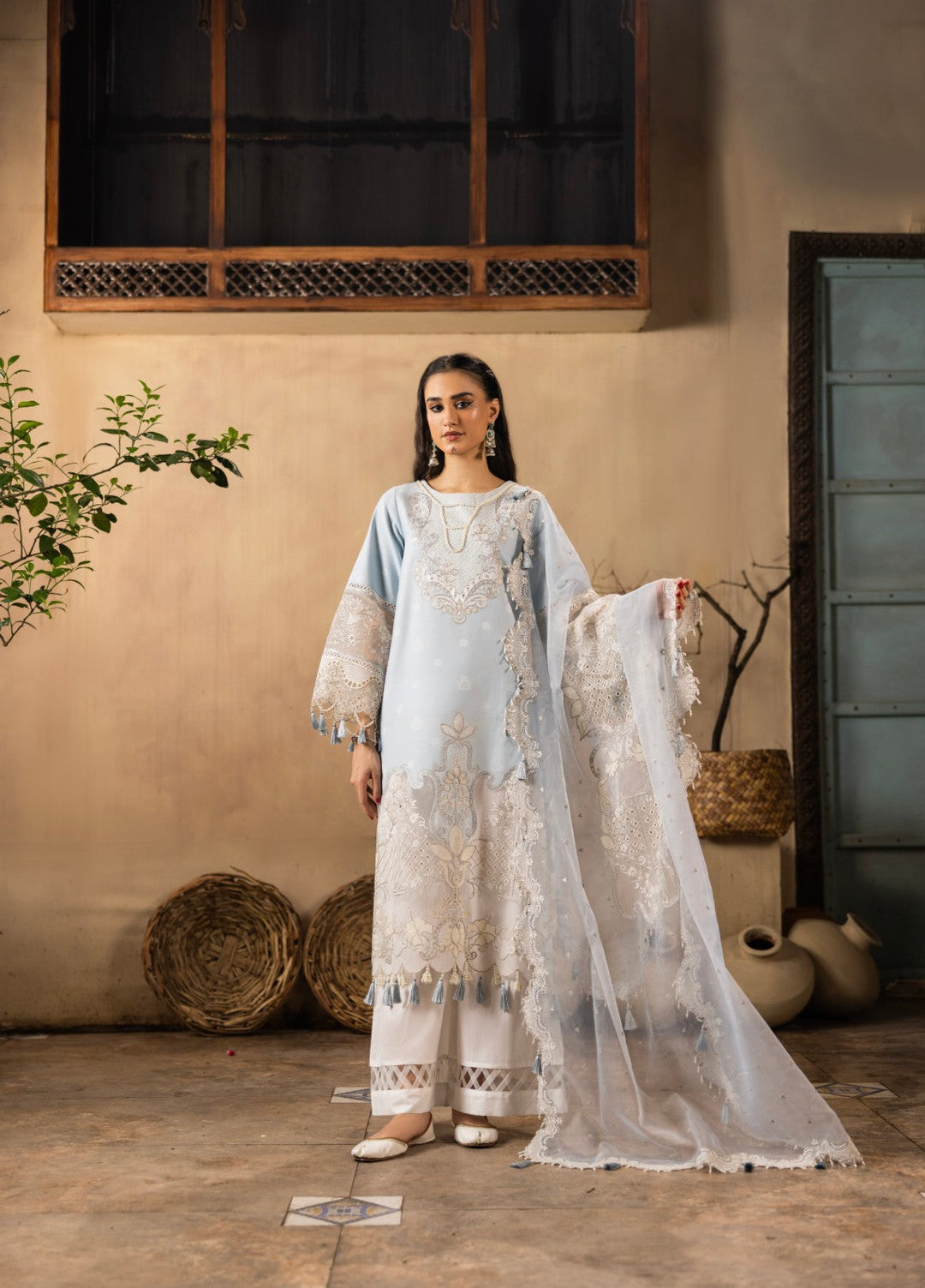 Ravish by Ruby Suleiman Unstitched Embroidered Lawn 3 Piece Suit Aab-e-Neelum - Festive Collection