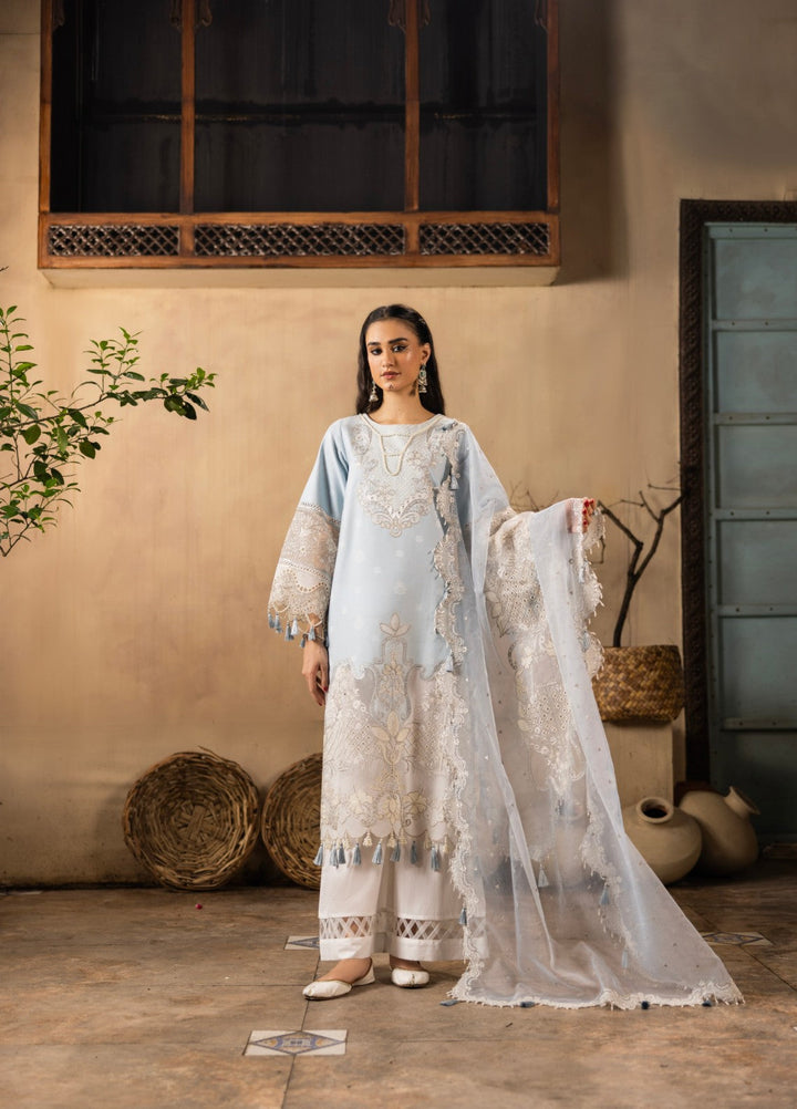 Ravish by Ruby Suleiman Unstitched Embroidered Lawn 3 Piece Suit Aab-e-Neelum - Festive Collection