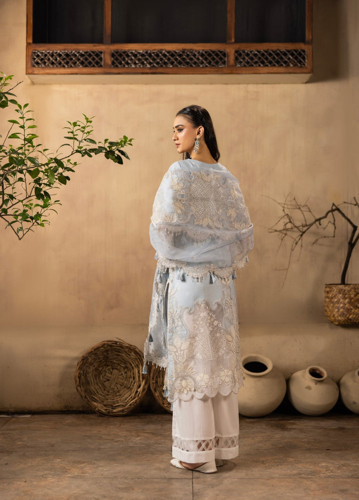 Ravish by Ruby Suleiman Unstitched Embroidered Lawn 3 Piece Suit Aab-e-Neelum - Festive Collection