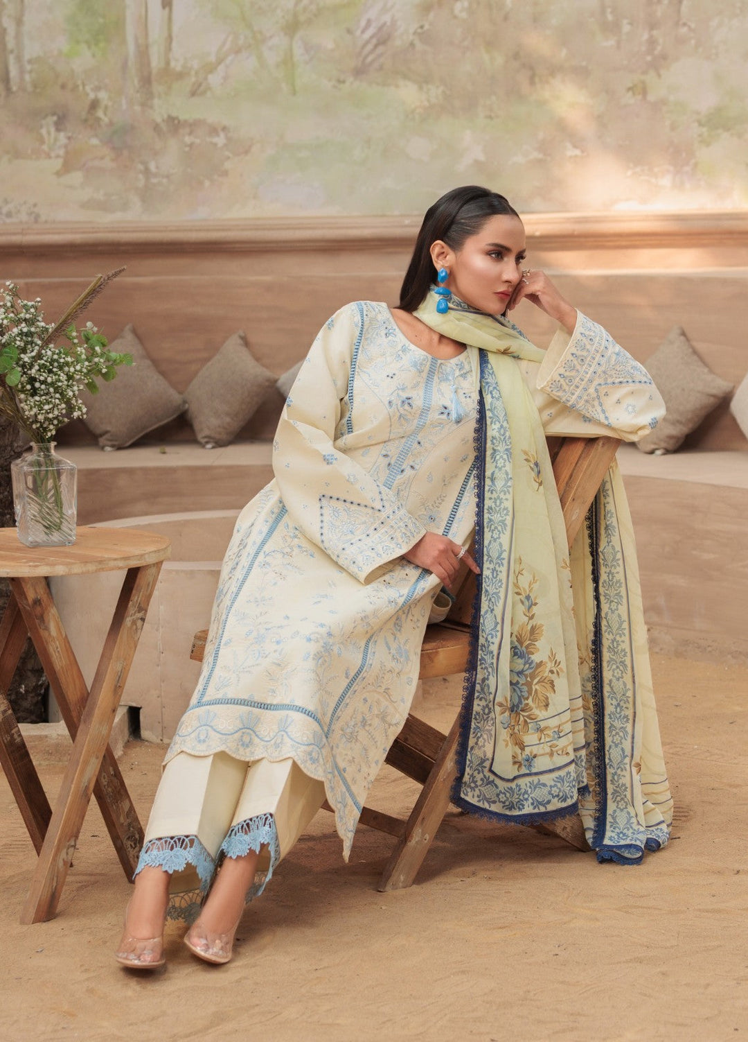 Rang e Gul by Huma Gul Unstitched Embroidered Lawn 3 Piece Suit HG-601 Zauq - Summer Collection