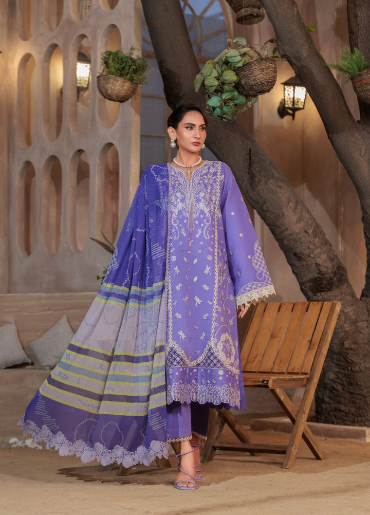 Rang e Gul by Huma Gul Unstitched Embroidered Lawn 3 Piece Suit HG-607 Laaj - Summer Collection