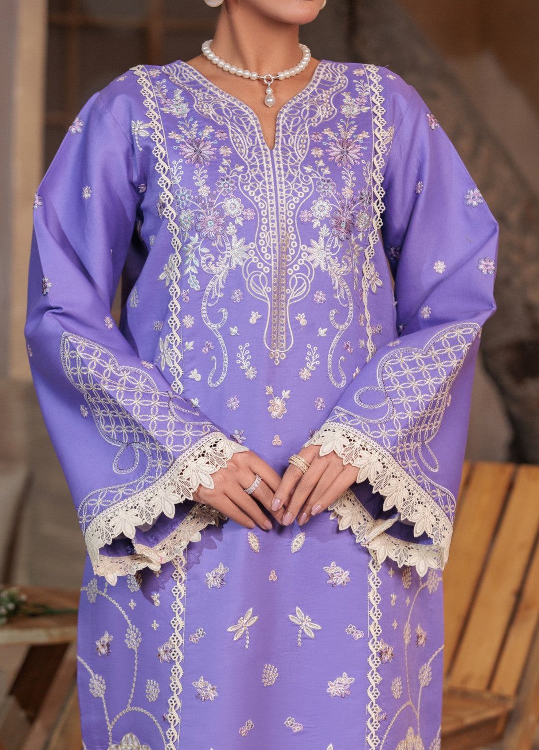 Rang e Gul by Huma Gul Unstitched Embroidered Lawn 3 Piece Suit HG-607 Laaj - Summer Collection