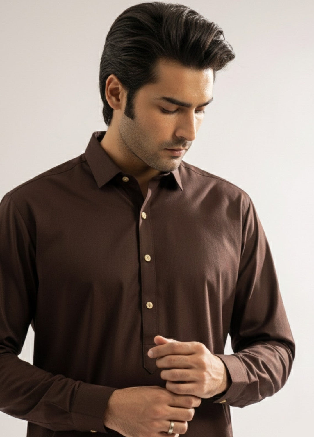 Brown Premium fabric shalwar kameez