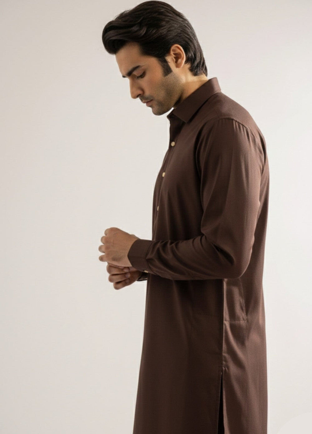 Brown Premium fabric shalwar kameez
