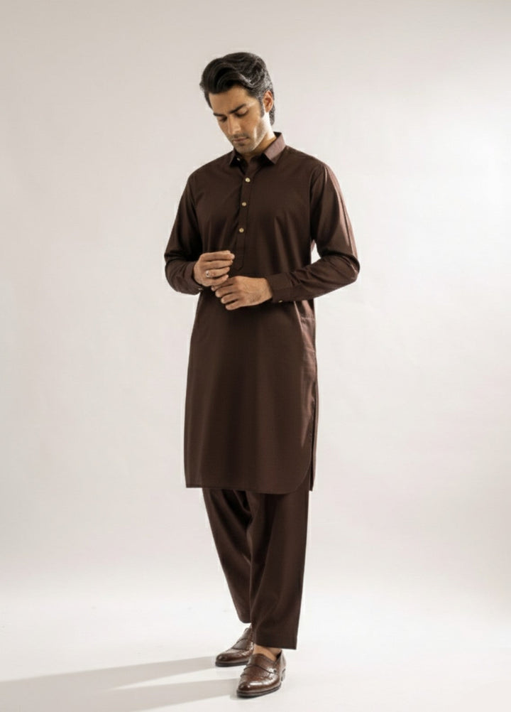 Brown Premium fabric shalwar kameez