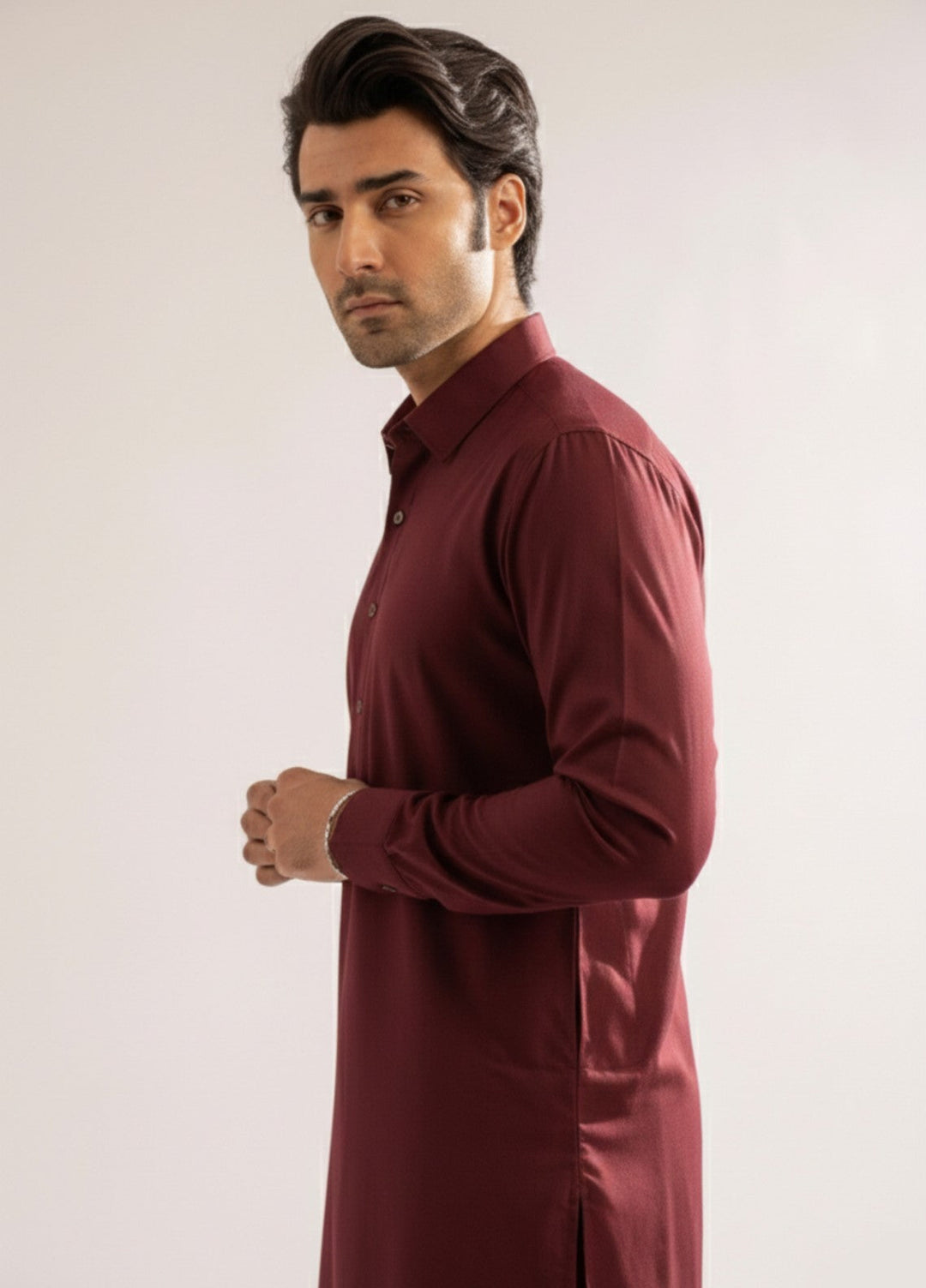 Dark maroon premium shalwar kameez