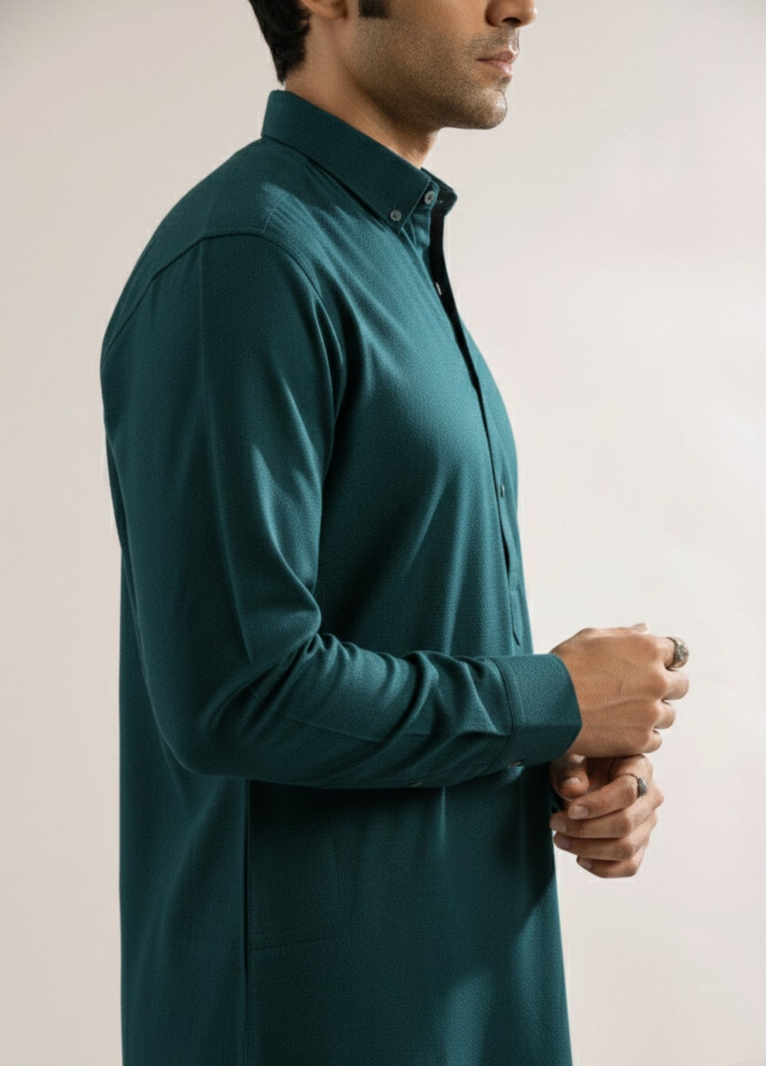Teal green premium shalwar kameez