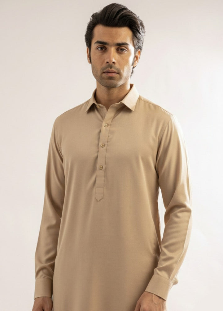Beige premium shalwar kameez