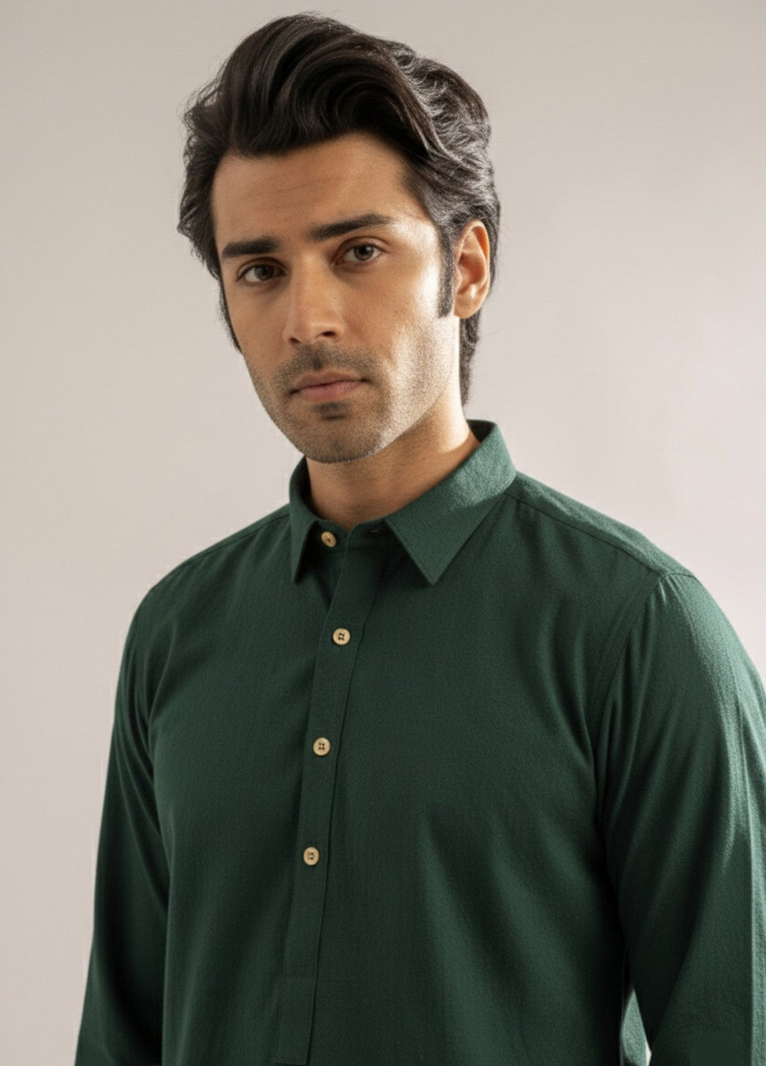 Dark green premium shalwar kameez