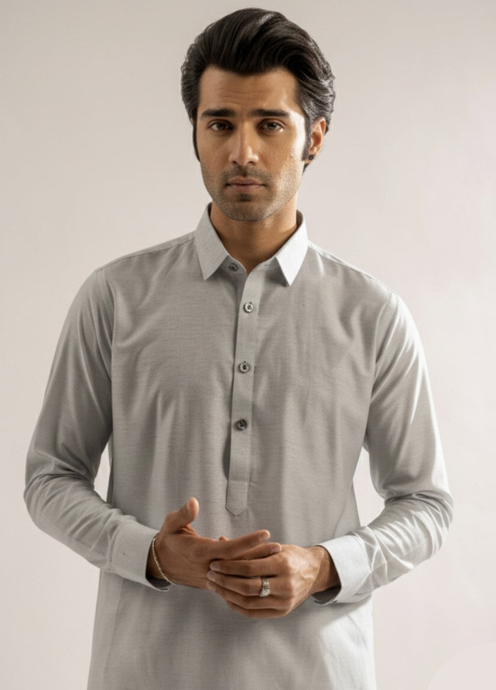 Light grey premium shalwar kameez