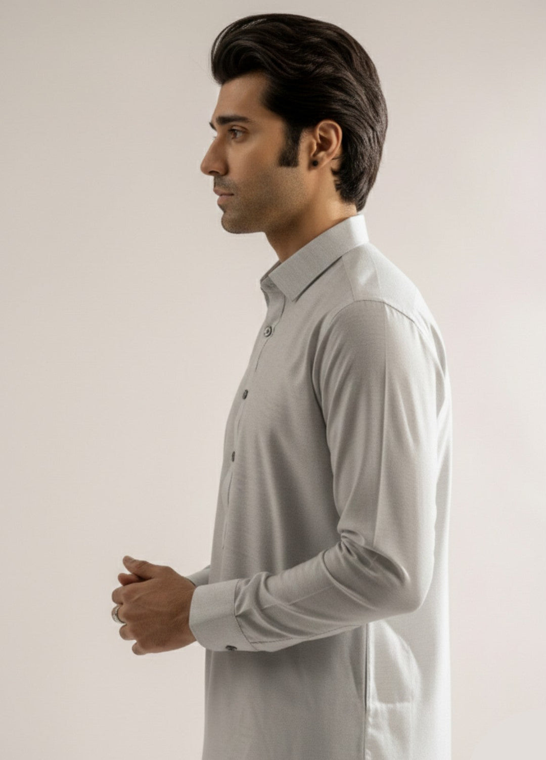 Light grey premium shalwar kameez