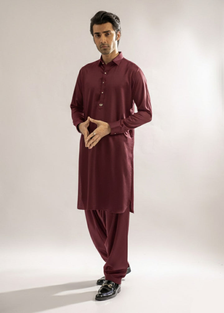 Burgandy premium shalwar kameez