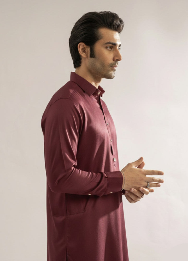 Burgandy premium shalwar kameez