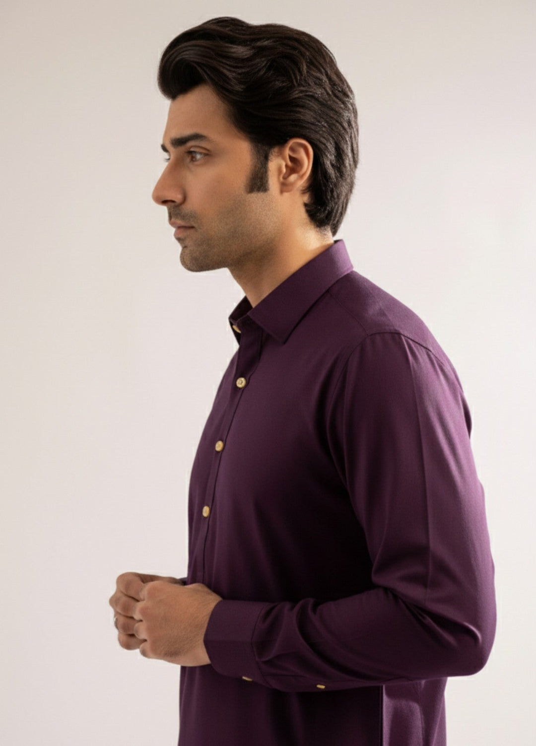 Dark purple premium shalwar kameez