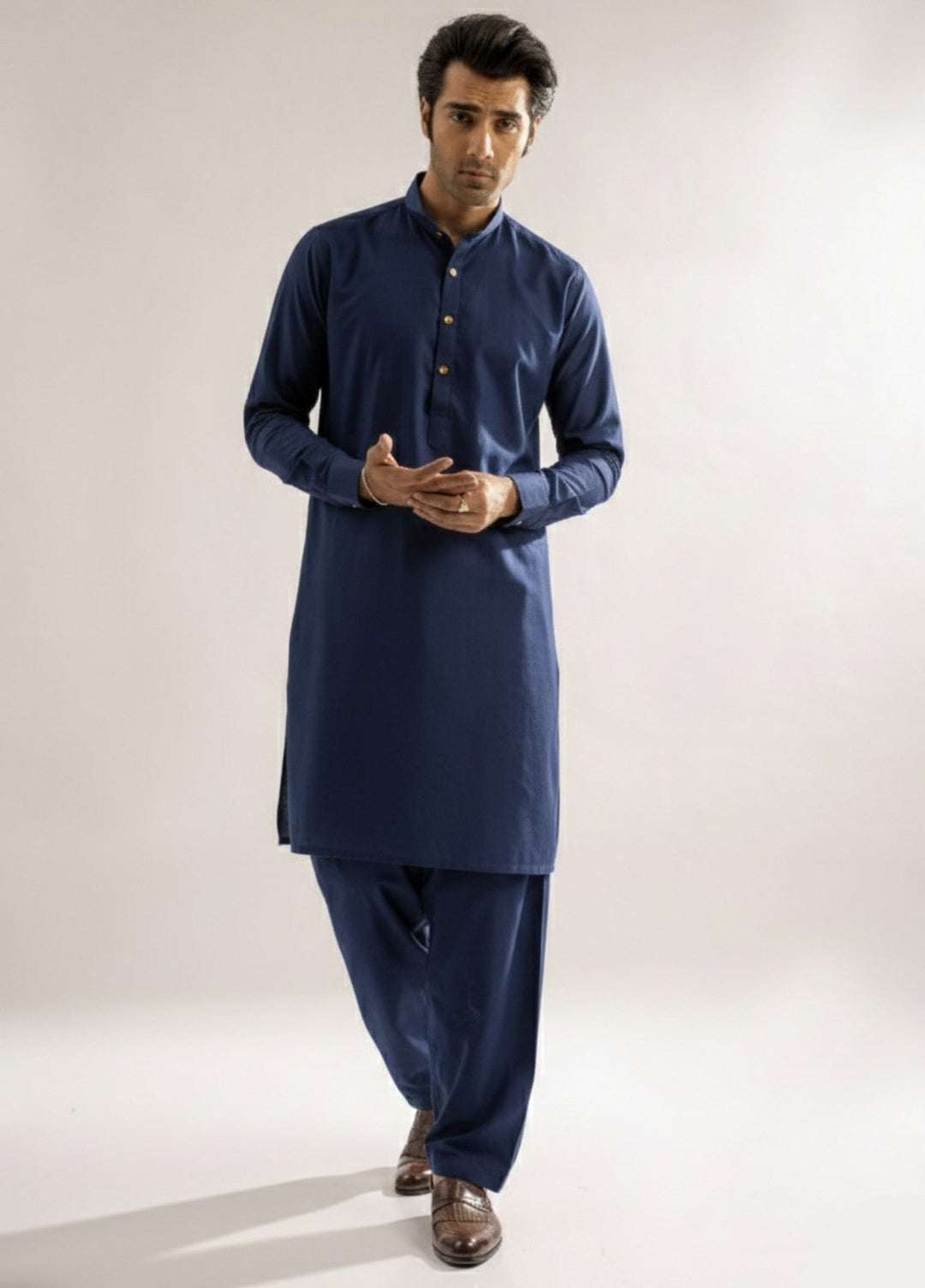 Electric blue premium shalwar kameez