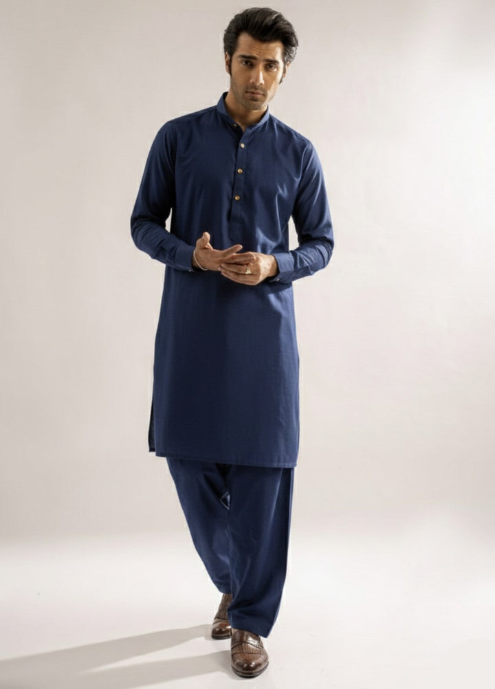 Electric blue premium shalwar kameez