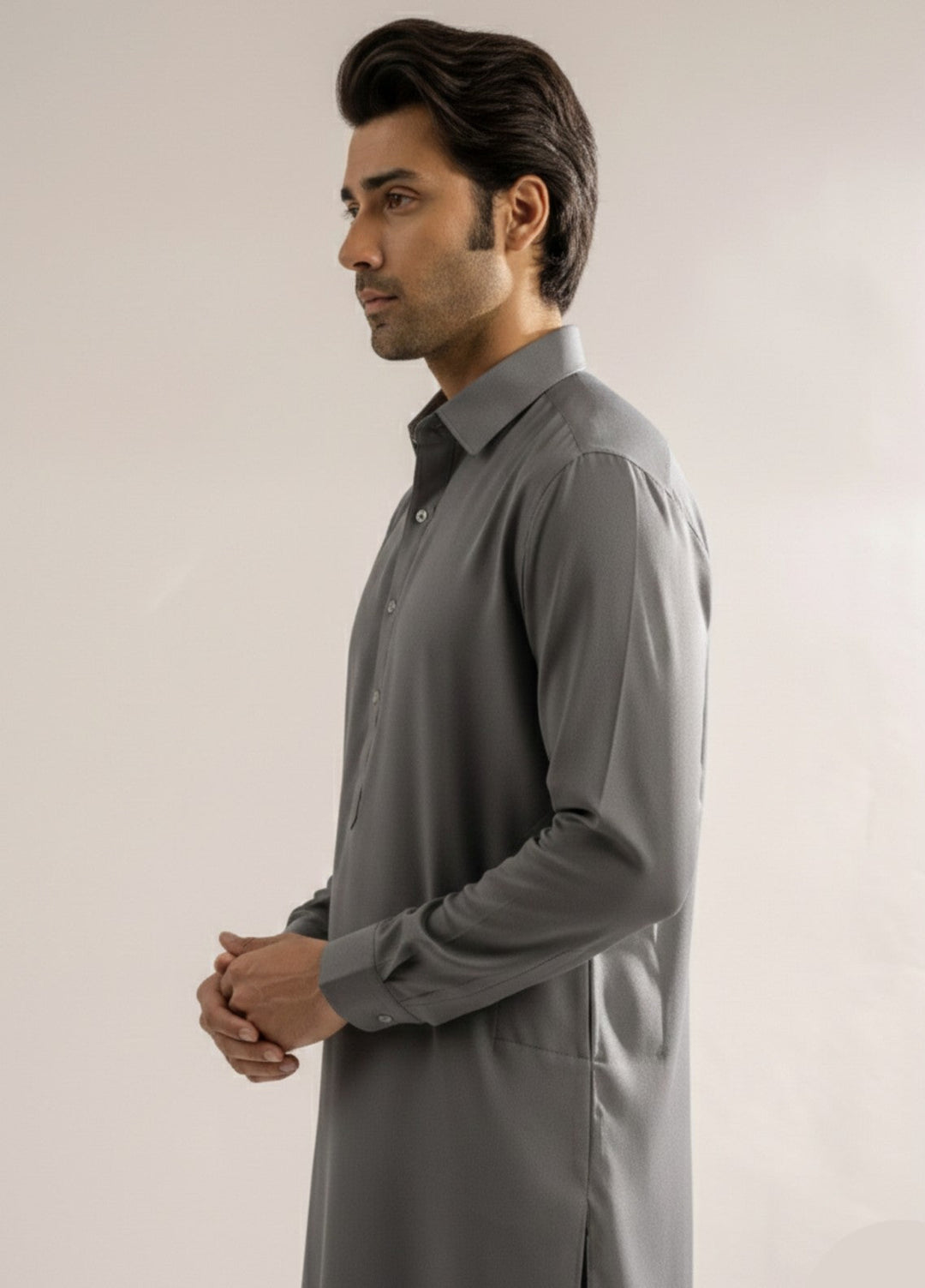 Charcoal grey premium shalwar kameez
