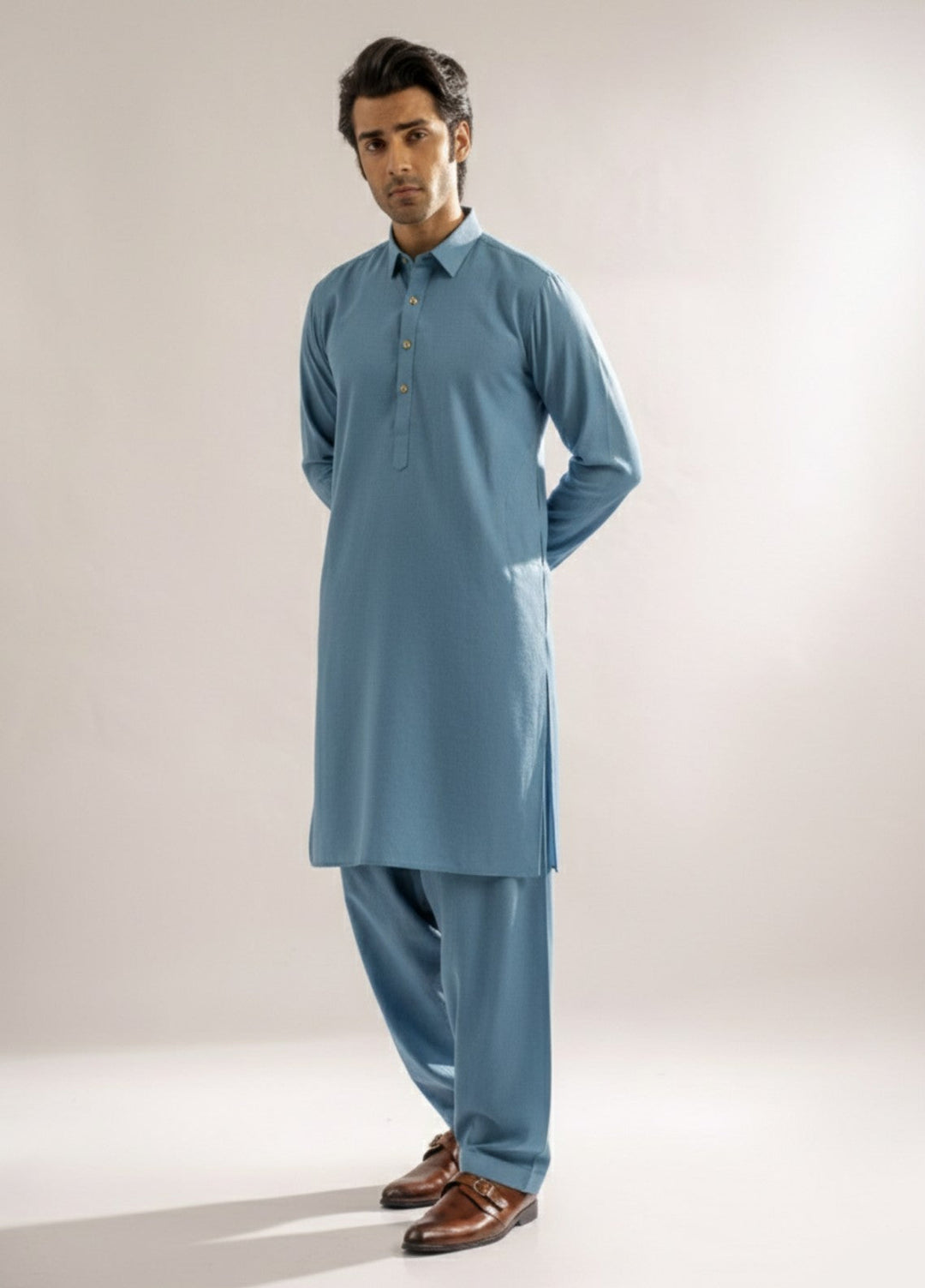 Ice blue premium shalwar kameez