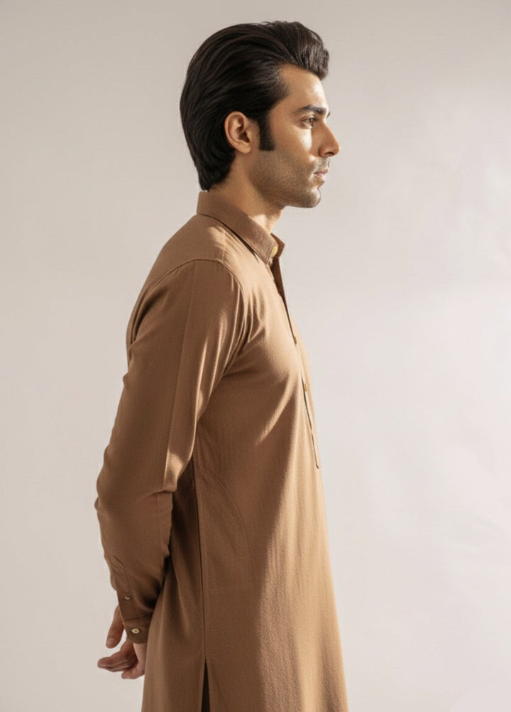 Light brown premium shalwar kameez