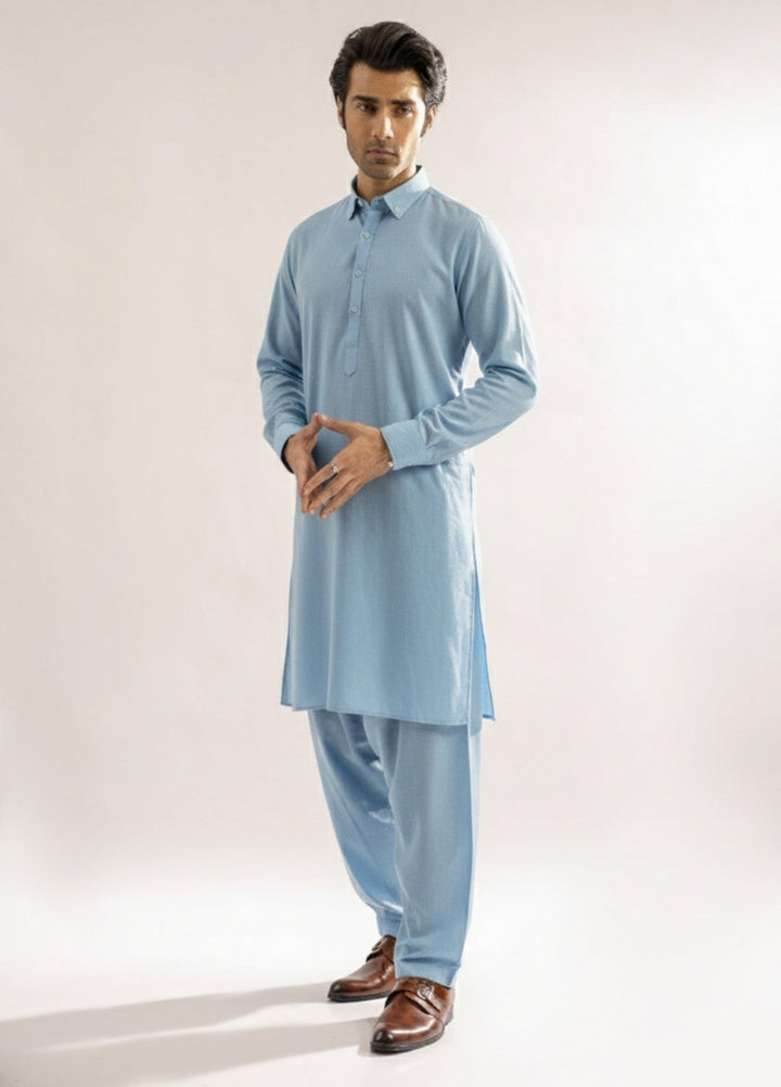 Sky blue premium shalwar kameez
