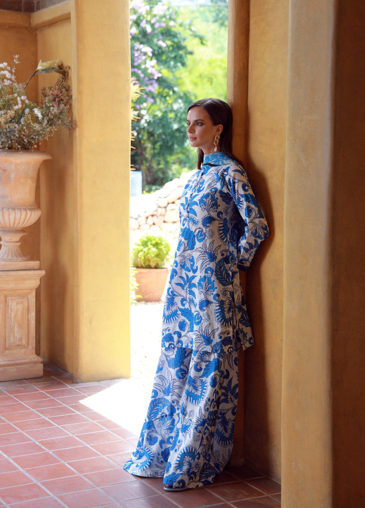 Stillness In Bloom By Feathers Printed Lawn 3 Piece Suit Marvina - Summer Collection