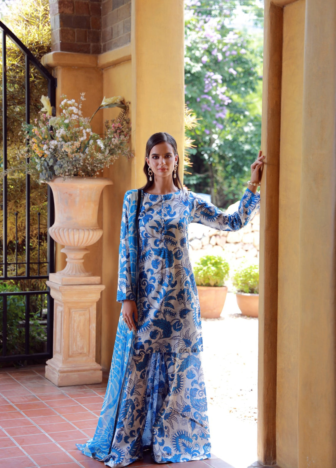 Stillness In Bloom By Feathers Printed Lawn 3 Piece Suit Marvina - Summer Collection