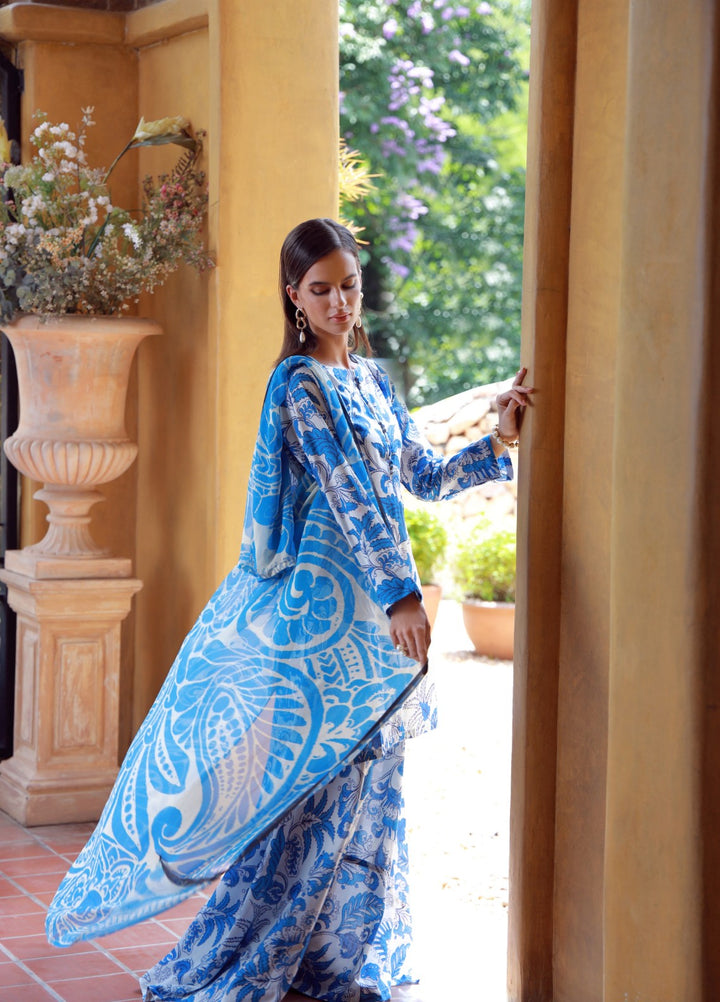 Stillness In Bloom By Feathers Printed Lawn 3 Piece Suit Marvina - Summer Collection