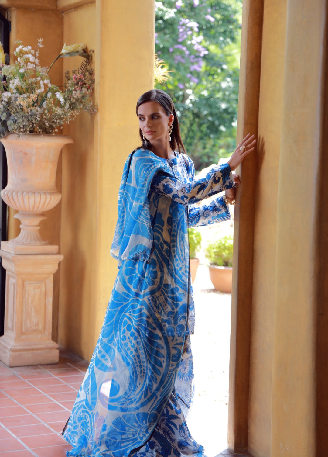 Stillness In Bloom By Feathers Printed Lawn 3 Piece Suit Marvina - Summer Collection