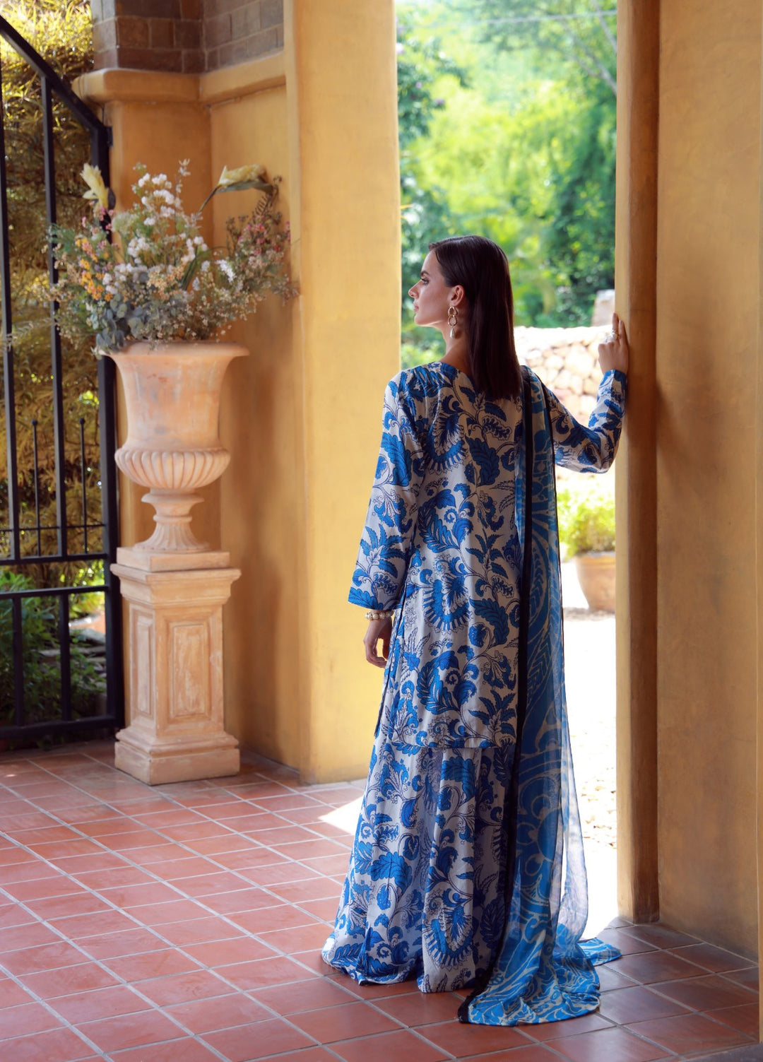 Stillness In Bloom By Feathers Printed Lawn 3 Piece Suit Marvina - Summer Collection