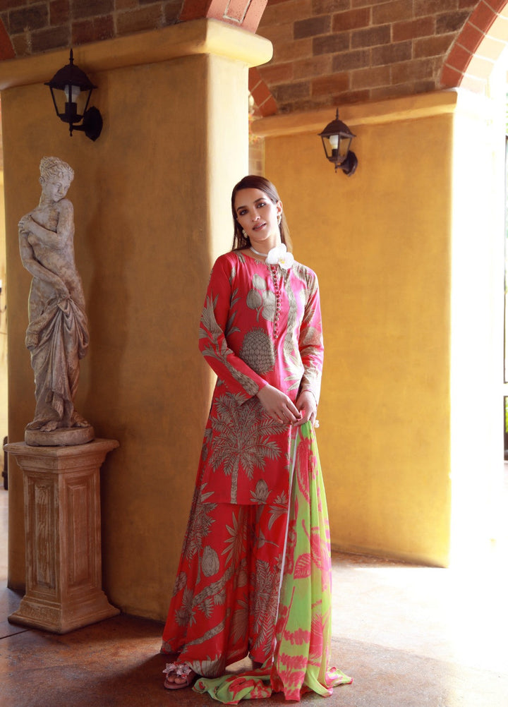 Stillness In Bloom By Feathers Printed Lawn 3 Piece Suit Peonyx - Summer Collection