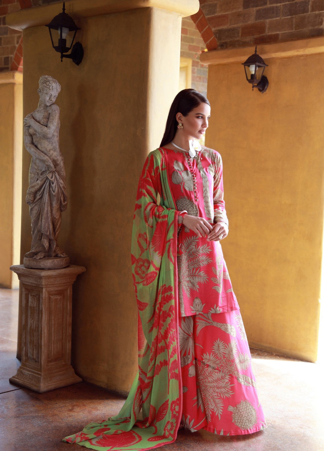 Stillness In Bloom By Feathers Printed Lawn 3 Piece Suit Peonyx - Summer Collection