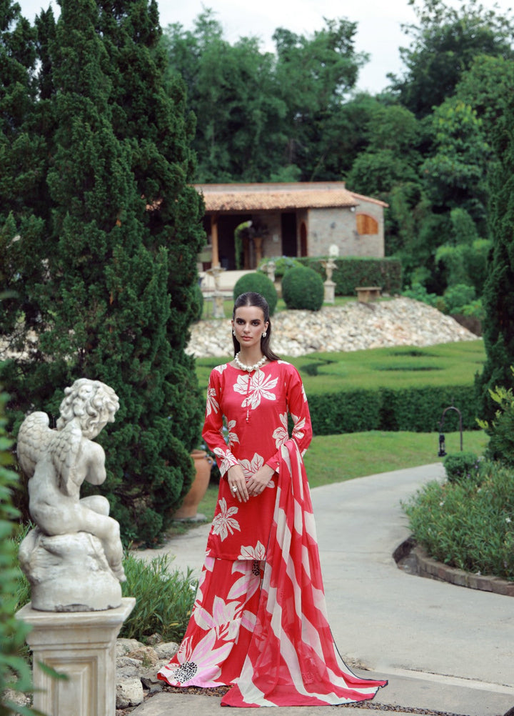 Stillness In Bloom By Feathers Printed Lawn 3 Piece Suit Vermilia - Summer Collection