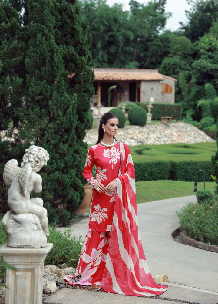 Stillness In Bloom By Feathers Printed Lawn 3 Piece Suit Vermilia - Summer Collection