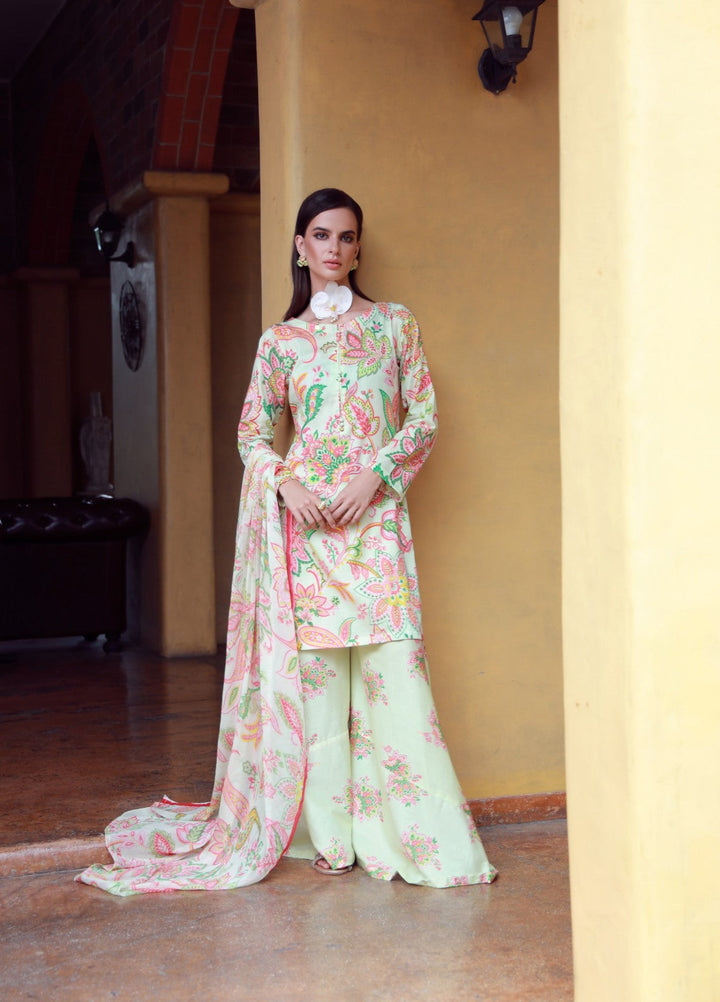 Stillness In Bloom By Feathers Printed Lawn 3 Piece Suit Raylinn - Summer Collection