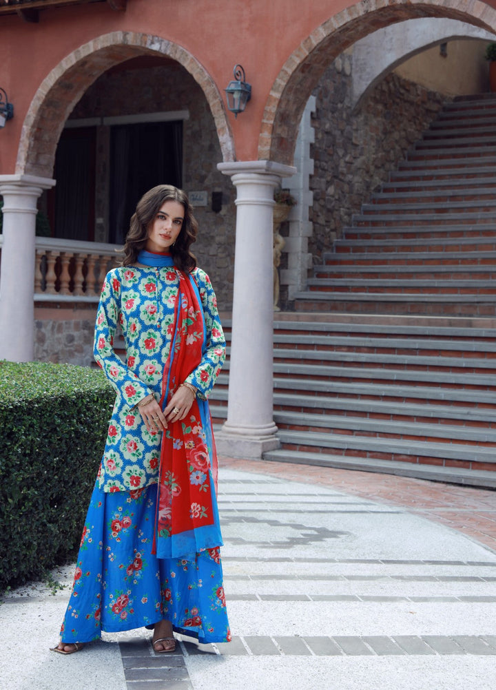 Stillness In Bloom By Feathers Printed Lawn 3 Piece Suit Celezia - Summer Collection