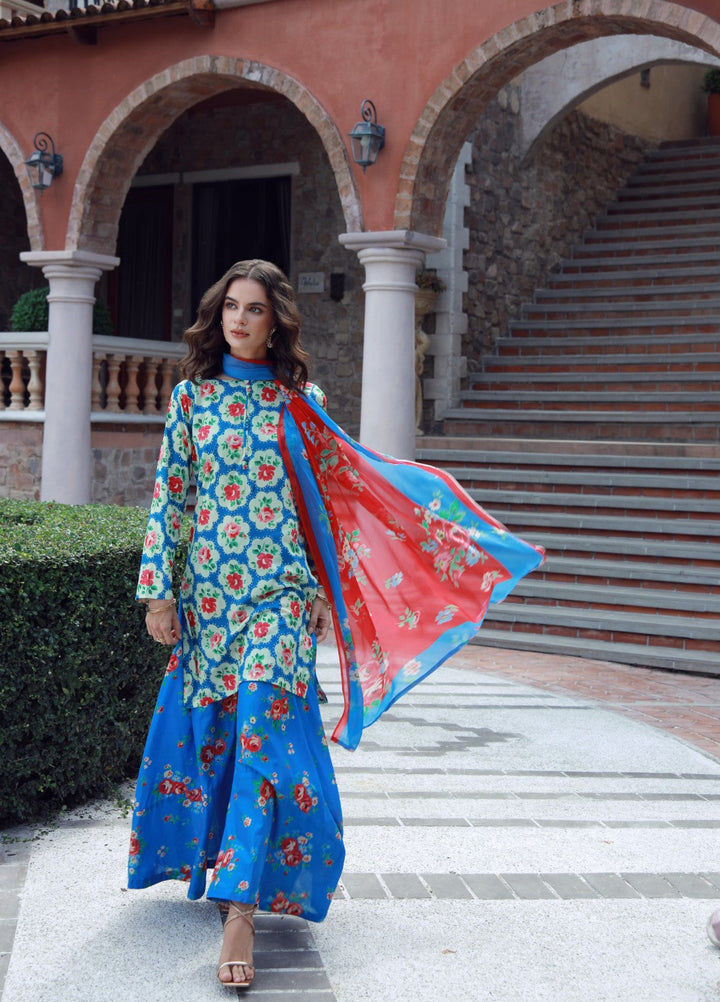 Stillness In Bloom By Feathers Printed Lawn 3 Piece Suit Celezia - Summer Collection