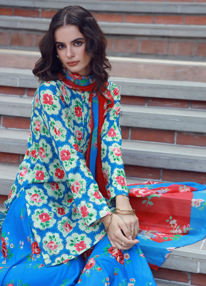 Stillness In Bloom By Feathers Printed Lawn 3 Piece Suit Celezia - Summer Collection