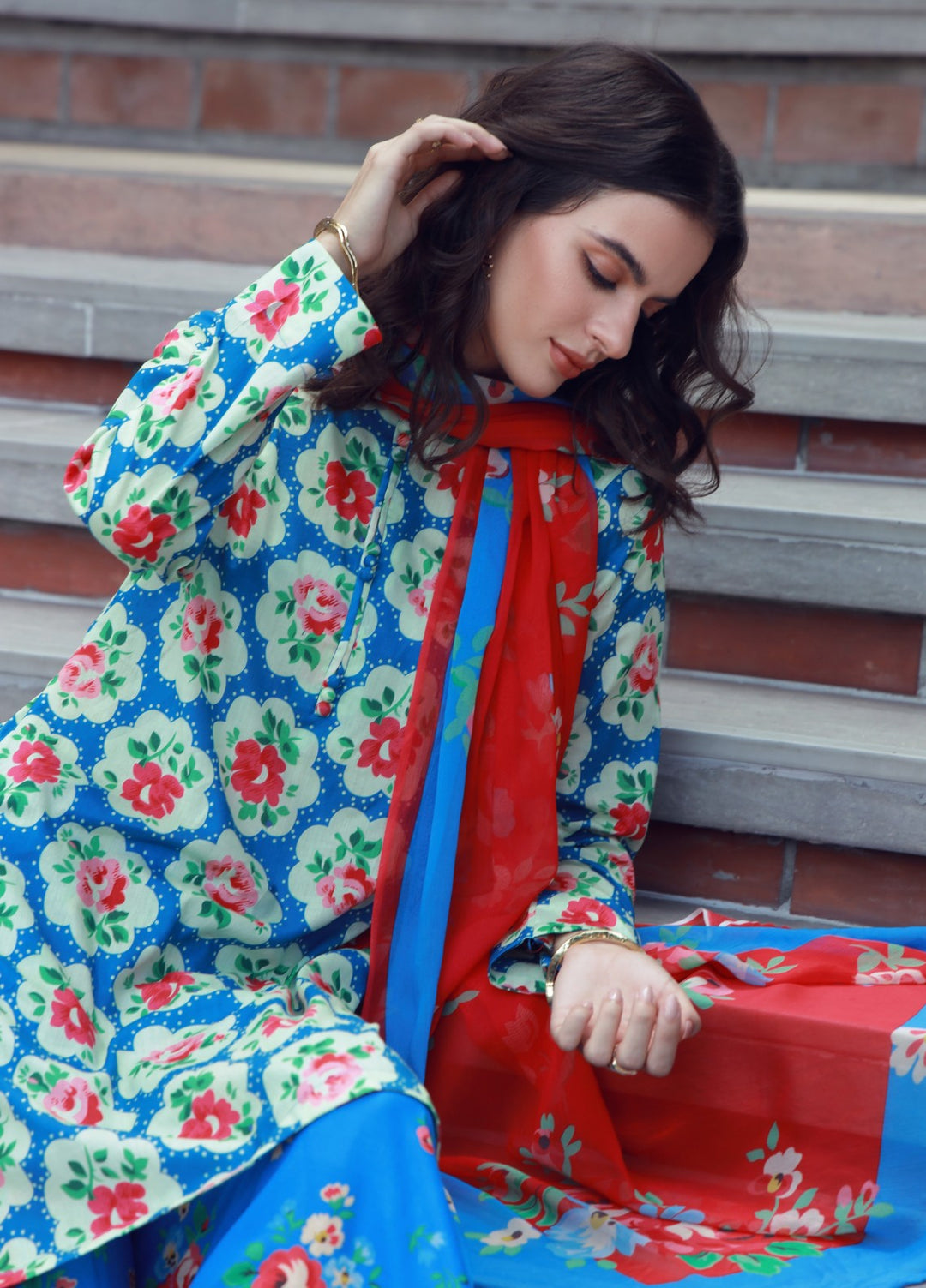 Stillness In Bloom By Feathers Printed Lawn 3 Piece Suit Celezia - Summer Collection