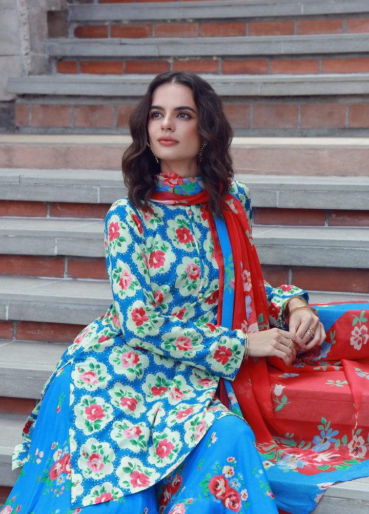 Stillness In Bloom By Feathers Printed Lawn 3 Piece Suit Celezia - Summer Collection