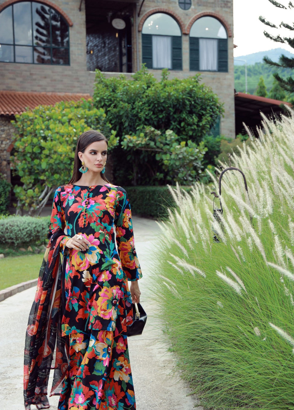 Stillness In Bloom By Feathers Printed Lawn 3 Piece Suit Obloria - Summer Collection