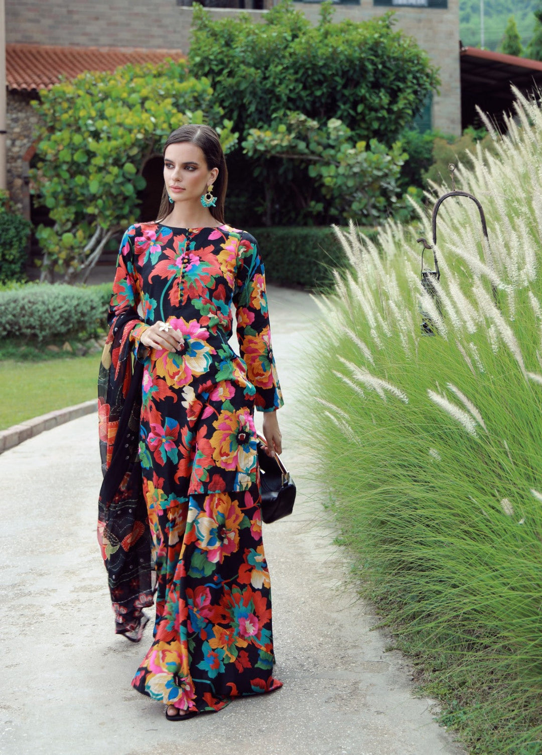 Stillness In Bloom By Feathers Printed Lawn 3 Piece Suit Obloria - Summer Collection