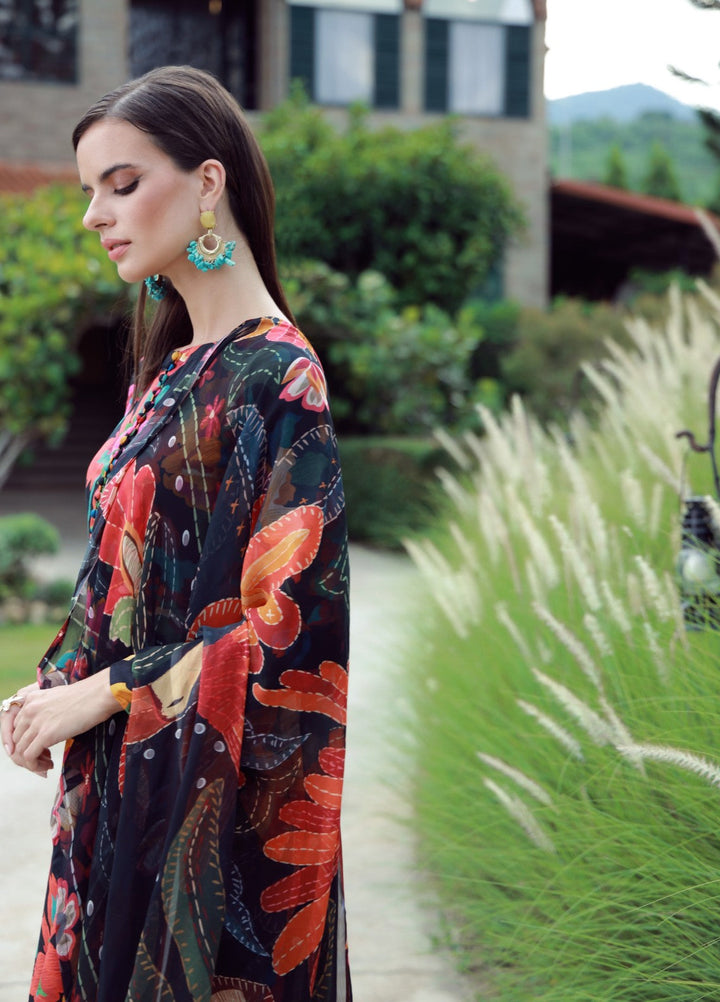 Stillness In Bloom By Feathers Printed Lawn 3 Piece Suit Obloria - Summer Collection