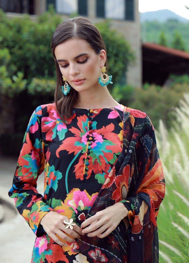 Stillness In Bloom By Feathers Printed Lawn 3 Piece Suit Obloria - Summer Collection