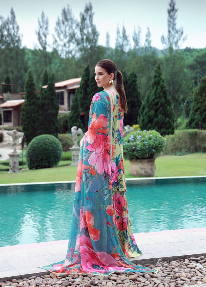 Stillness In Bloom By Feathers Printed Lawn 3 Piece Suit Huesyn - Summer Collection