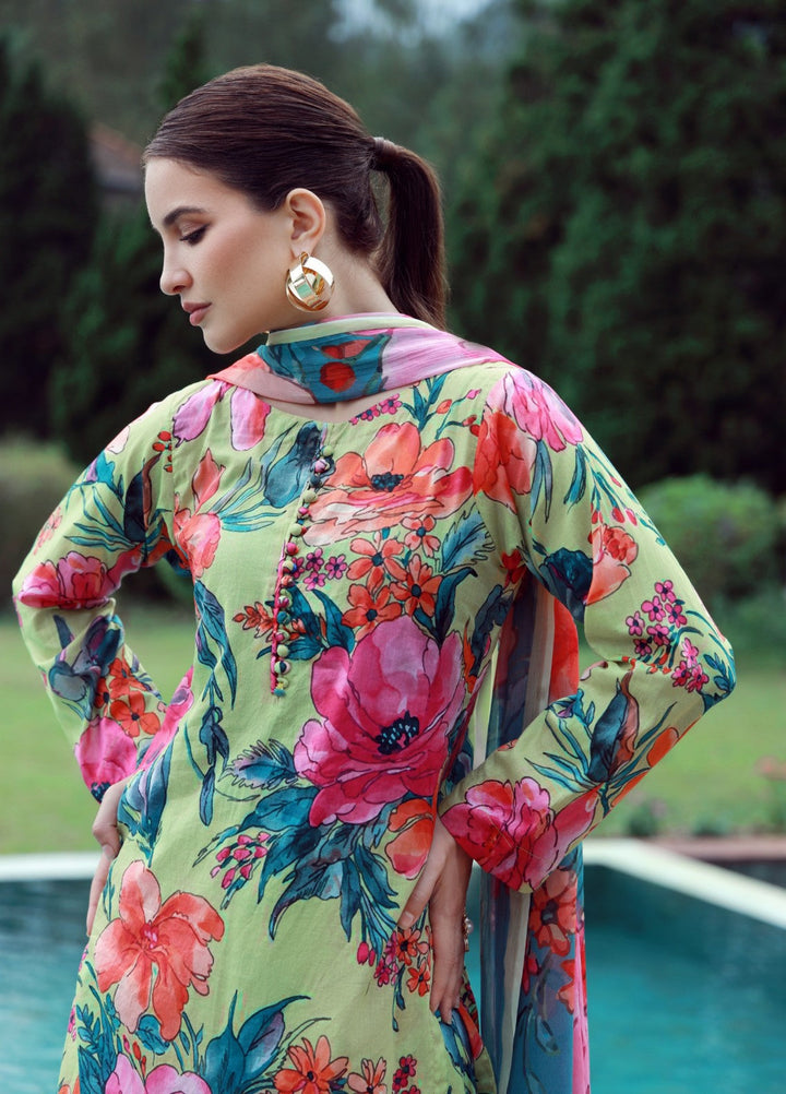 Stillness In Bloom By Feathers Printed Lawn 3 Piece Suit Huesyn - Summer Collection