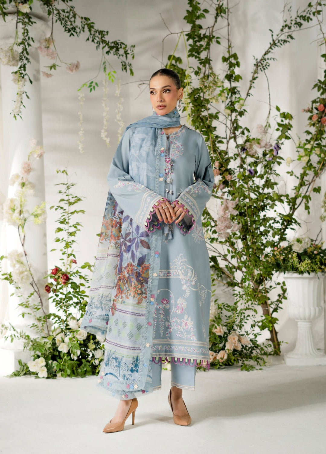 Atiya Irfan Women RTW Embroidered Lawn 3 Piece Suit SL-01 - Summer Collection
