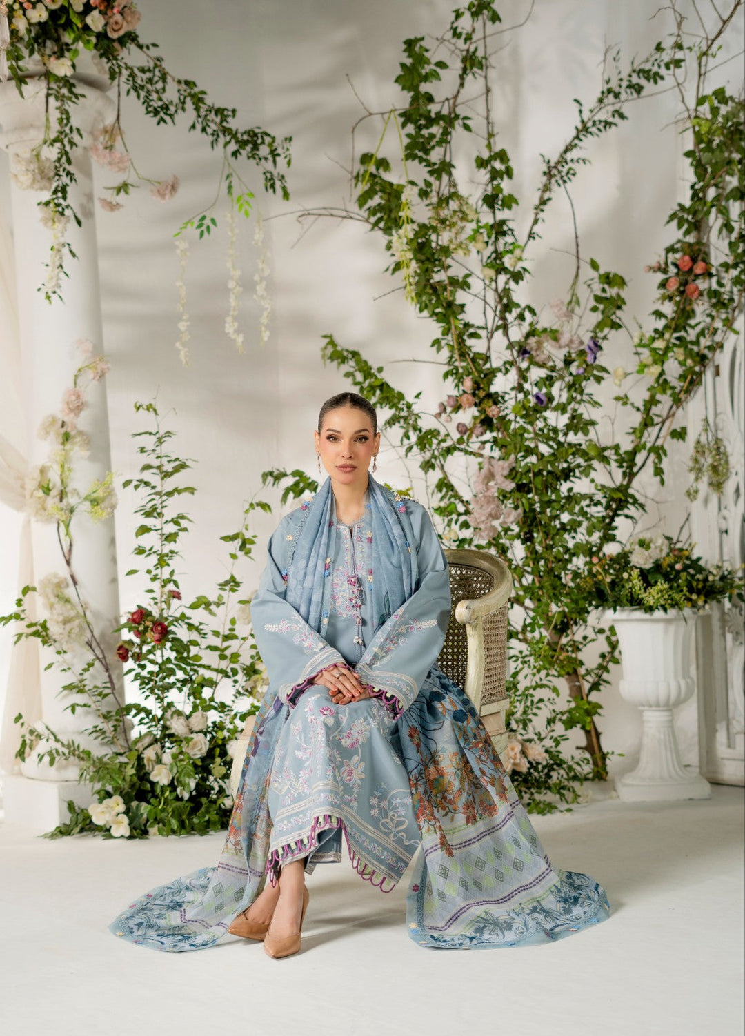 Atiya Irfan Women RTW Embroidered Lawn 3 Piece Suit SL-01 - Summer Collection