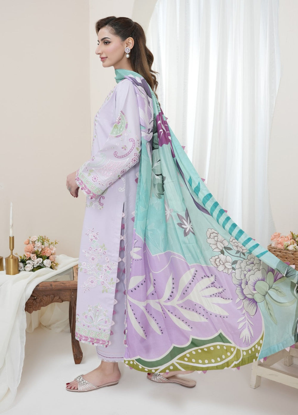 Atiya Irfan Women RTW Embroidered Lawn 3 Piece Suit SL-08 - Summer Collection